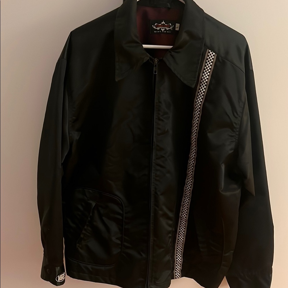 Vans Black Windbreaker Jacket Classic Style